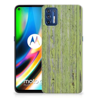 Motorola Moto G9 Plus | Bumper Hoesje | Green Wood