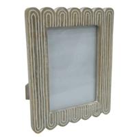 Fotolijsten DKD Home Decor 18,5 x 2 x 23 cm Natuurlijk Koloniaal Mangohout 20 x 2 x 24 cm