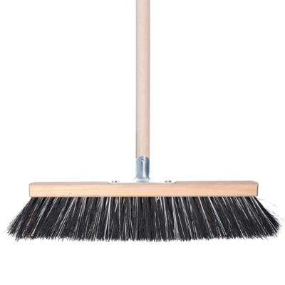 Terrastegels bezem Arenga Elaston - 40 cm - met houten steel van 140 cm