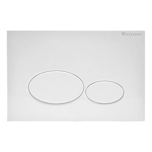 Bedienpaneel Wiesbaden X32 | Dualflush | Voor inbouwreservoir | 2 knops | Kunststof | Wit mat