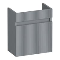 Brauer Joy Wavy Fonteinkast - 40 cm - met 1 Deur Greeploos Rechtsdraaiend - Mat Grijs