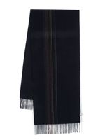 Paul Smith Signature Stripe fringed scarf - Bleu