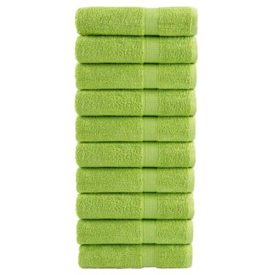 VidaXL Badhanddoeken solund 10 st 600 g/m² 70x140 cm appelgroen