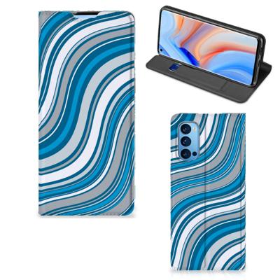 OPPO Reno4 Pro 5G | Hoesje met Magneet | Waves Blue