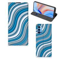 OPPO Reno4 Pro 5G | Hoesje met Magneet | Waves Blue
