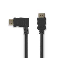 High Speed HDMI-Kabel met Ethernet | HDMI-Connector - HDMI-Connector Links Haaks | 1,5 m | Zwart