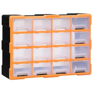 VidaXL Organiser met 16 medium lades 52x16x37 cm