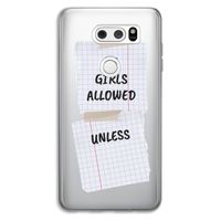 No Girls Allowed Unless: LG V30 Transparant Hoesje