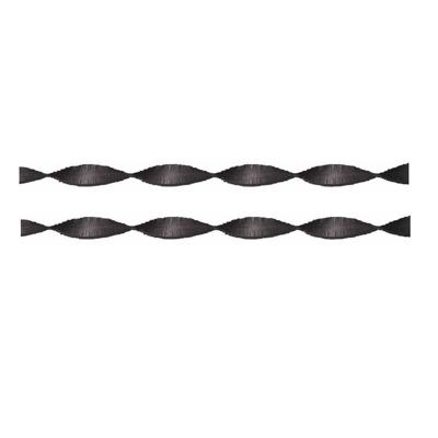 2x crepe papier slingers/guirlande - 6 meter - multi-kleur