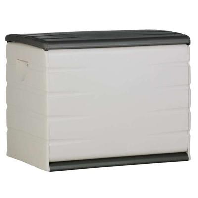 Plastiken 260l opslagkist - Functioneel en esthetisch interieur/exterieur - cadenassable met casters - 80 x 61 x 53 cm