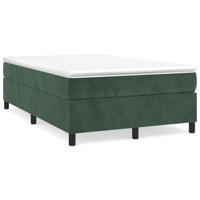 Boxspring met matras fluweel donkergroen 120x190 cm Boxspring met matras fluweel donkergroen 120x190 cm