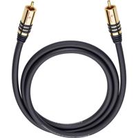 Cinch Audio Aansluitkabel [1x Cinch-stekker - 1x Cinch-stekker] 10.00 m Zwart Vergulde steekcontacten Oehlbach NF Sub