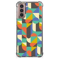 Samsung Galaxy S21 Plus Doorzichtige Silicone Hoesje Funky Retro - thumbnail