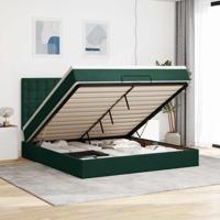 Ottoman bed met matrassen en LED's 160x200cm fluweel