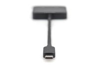 Digitus DS-45339 DisplayPort / USB-C Adapter [1x USB-C - 2x DisplayPort bus] Zwart - thumbnail