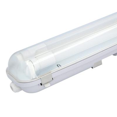 LED TL armatuur 60cm dubbel - T8 (G13) - 18 Watt 2340 lumen (130lm/W) - 3000K warm wit (830) - Koppelbaar - Flikkervrij - IP65 Waterdicht - LED TL Lamp