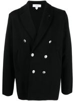 Lardini blazer en laine à boutonnière croisée - Noir - thumbnail