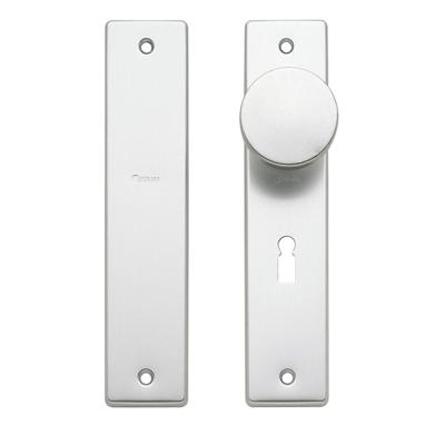 Ivana basic knopschild - zonder sleutelgat - met binnenschild - aluminium F1