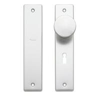 Ivana basic knopschild - zonder sleutelgat - met binnenschild - aluminium F1