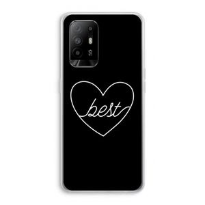 Best heart black: Oppo A94 5G Transparant Hoesje
