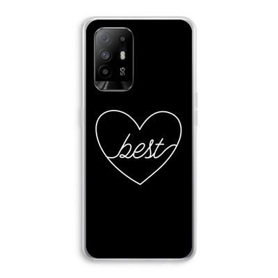 Best heart black: Oppo A94 5G Transparant Hoesje