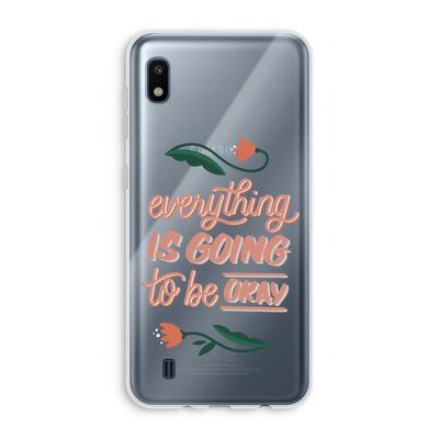 Optimistic flower girl: Samsung Galaxy A10 Transparant Hoesje