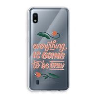 Optimistic flower girl: Samsung Galaxy A10 Transparant Hoesje