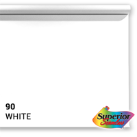 Superior Achtergrondpapier 90 White 3,56 x 15m - thumbnail