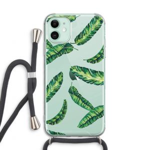 Lange bladeren: iPhone 11 Transparant Hoesje met koord