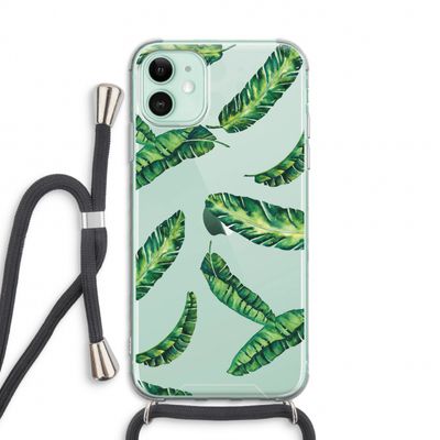 Lange bladeren: iPhone 11 Transparant Hoesje met koord