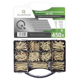 Quadrios 2109SA045 2109SA045 Spaanplaatschroeven assortiment 450 stuk(s)