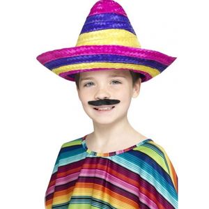 Gekleurde verkleed sombrero voor kinderen