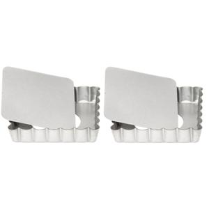 Patisse Taartvorm - Set van 4x stuks - mini - vierkant - 10 cm - quiche bakvorm