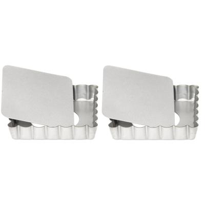 Patisse Taartvorm - Set van 4x stuks - mini - vierkant - 10 cm - quiche bakvorm
