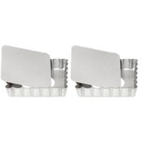 Patisse Taartvorm - Set van 4x stuks - mini - vierkant - 10 cm - quiche bakvorm