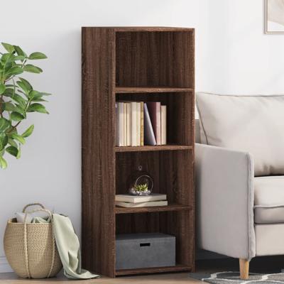 Hoge kast 45x41x124 cm bewerkt hout bruin eikenkleurig