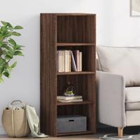 Hoge kast 45x41x124 cm bewerkt hout bruin eikenkleurig