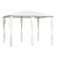 VidaXL Prieel met paalhoezen 160 g/m² 3x4x2,6 m crèmekleurig - thumbnail