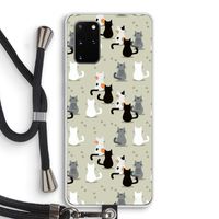 Katten: Samsung Galaxy S20 Plus Transparant Hoesje met koord