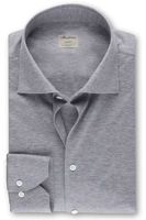 Stenströms Slimline Jersey shirt lichtgrijs, Effen - thumbnail