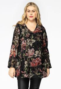 Yoek Tuniek FLOWER FLOCK | Zwart | Maat 58/60