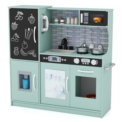 Speelkeuken om Mee te Spelen Keukenspeelset Voor Peuters met Bord 82 x 24 x 80 cm -Groen