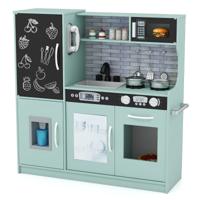 Speelkeuken om Mee te Spelen Keukenspeelset Voor Peuters met Bord 82 x 24 x 80 cm -Groen