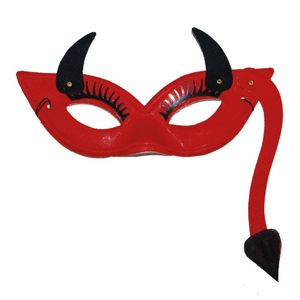 Oogmasker duivelin met staart