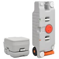 vidaXL Campingtoilet en watertankset draagbaar