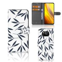 Xiaomi Poco X3 | Poco X3 Pro Hoesje Leaves Blue Xiaomi Poco X3 | Poco X3 Pro Hoesje Leaves Blue