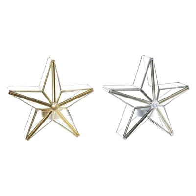 Kaarshouder DKD Home Decor Ster (2 Stuks) (16 x 8 x 16 cm)