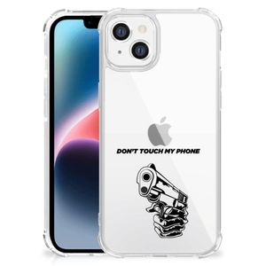 Apple iPhone 14 Plus Anti Shock Case Gun Don't Touch My Phone