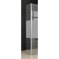 Wiesbaden Zijpaneel 350x2000mm voor Inloopdouche - NANO Mat Glas/Chroom