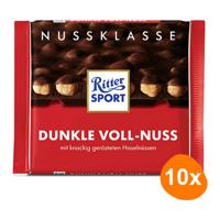 Ritter Sport - Puur Hele Hazelnoot - 10x 100g